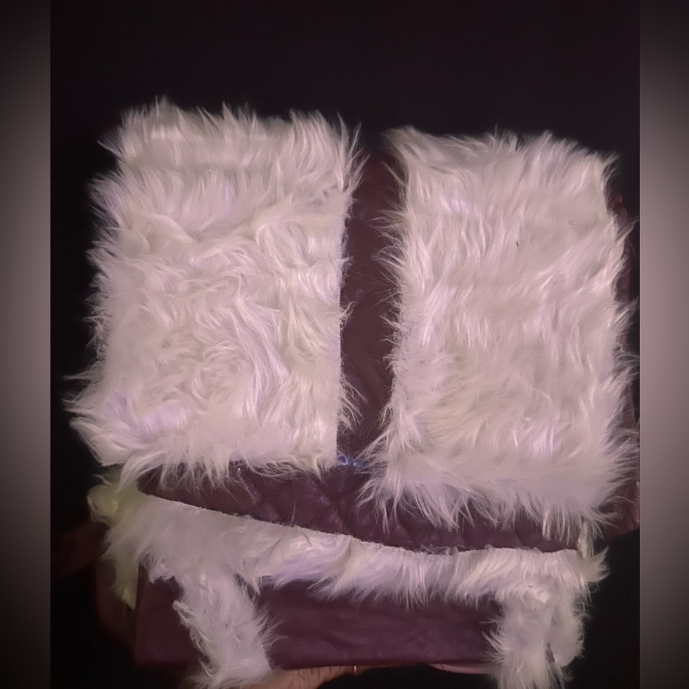 Chic Faux Fur and Leather over shoulder